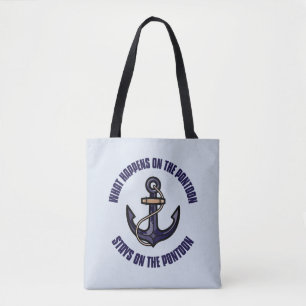 Funny Was passiert auf der Pontoon Vacation Trip Tasche