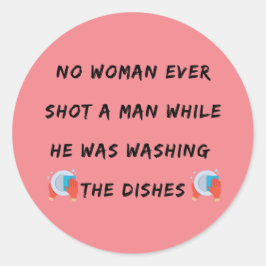 Funny Washing Geschirr Zitat, Funny Kitchen Zitate Runder Aufkleber