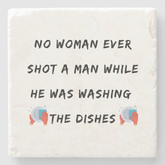 Funny Washing Geschirr Zitat, Funny Kitchen Zitate Steinuntersetzer (Vorderseite)
