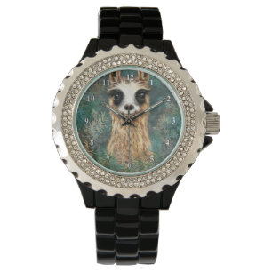 Funny Watch mit Curious Llama Armbanduhr