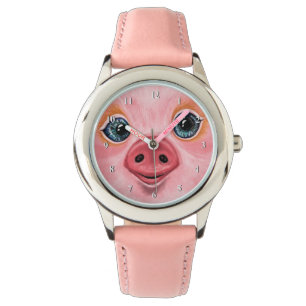 Funny Watch mit Happy Pig Smile Armbanduhr