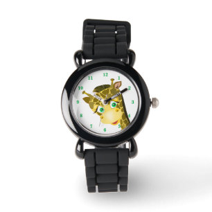 Funny Watch with Happy Giraffe - Lächeln Armbanduhr