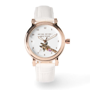 Funny Watch with Playful Giraffe - Lächeln Armbanduhr
