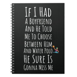 Funny Water Polo Geschenke für Mädchen für sie Notizblock