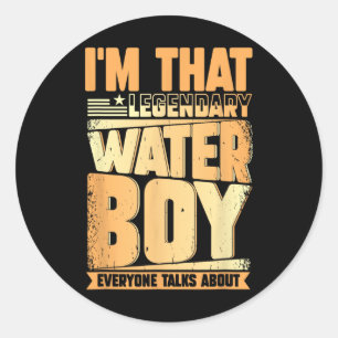 Funny Waterboy Football Team Manager Hydration Spe Runder Aufkleber