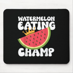 Funny Watermelon Eating Champ Sommer Essen Mousepad