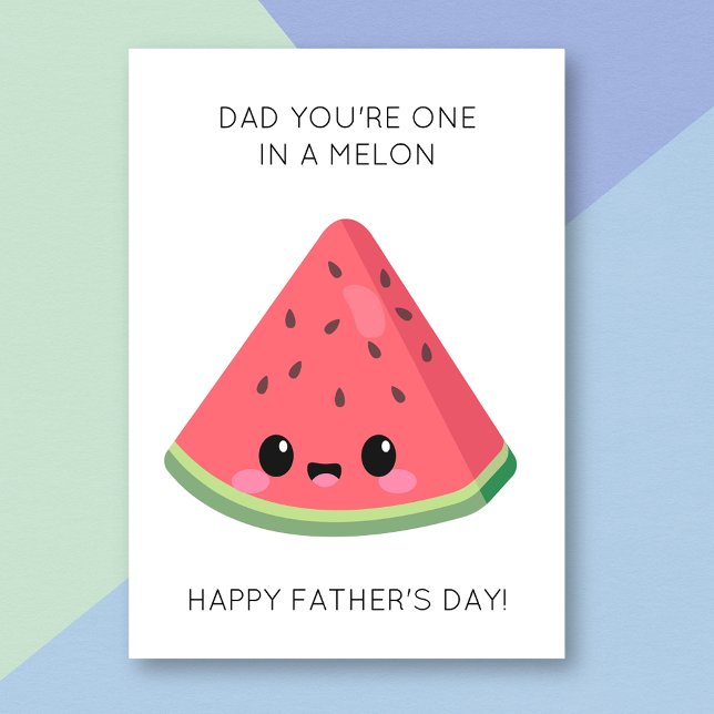 Funny Watermelon Fruit Pun Father's Day Card Karte (Von Creator hochgeladen)
