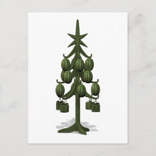 Funny Watermelons Christmas Tree Feiertagspostkarte