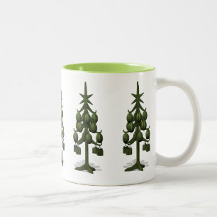Funny Watermelons Christmas Tree Zweifarbige Tasse