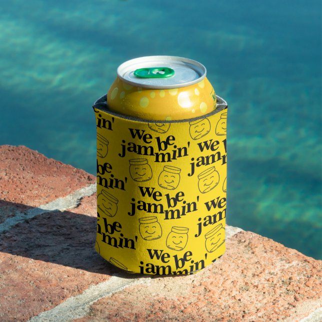 Funny We Be Jammin's lächelnde Tanzsaunen Dosenkühler (In Situ Pool)