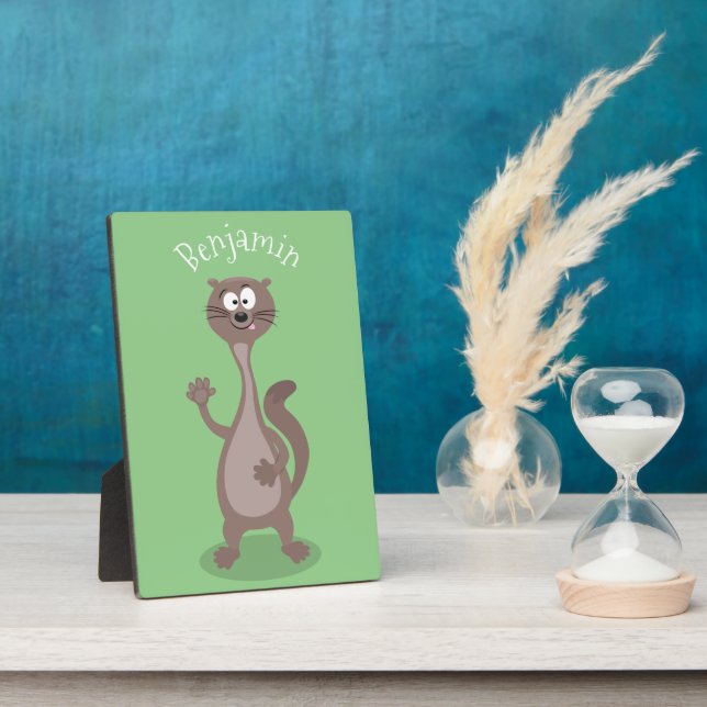 Funny Weasel Cartoon Illustration Fotoplatte (Seite)