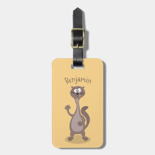 Funny Weasel Cartoon Illustration Gepäckanhänger