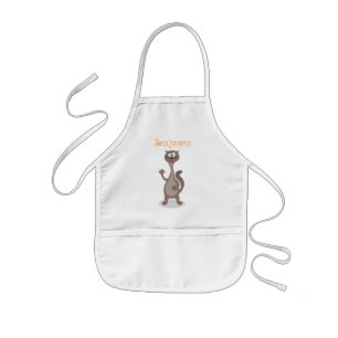 Funny weasel Cartoon Illustration Sprichwort hallo Kinderschürze