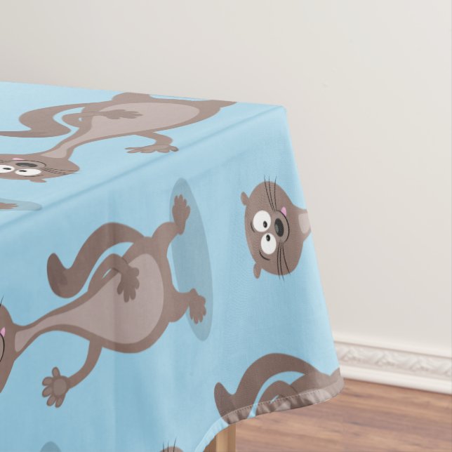 Funny Weasel Cartoon Illustration Tischdecke (Beispiel)