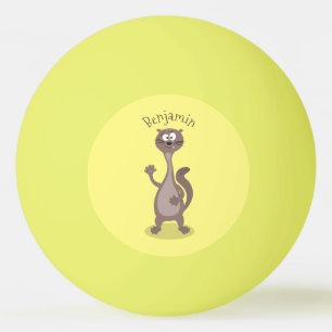 Funny Weasel Cartoon Illustration Tischtennisball