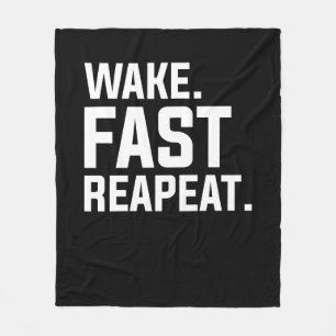 Funny Weckte Fast Repeat Graphic Sarcastic Fleecedecke