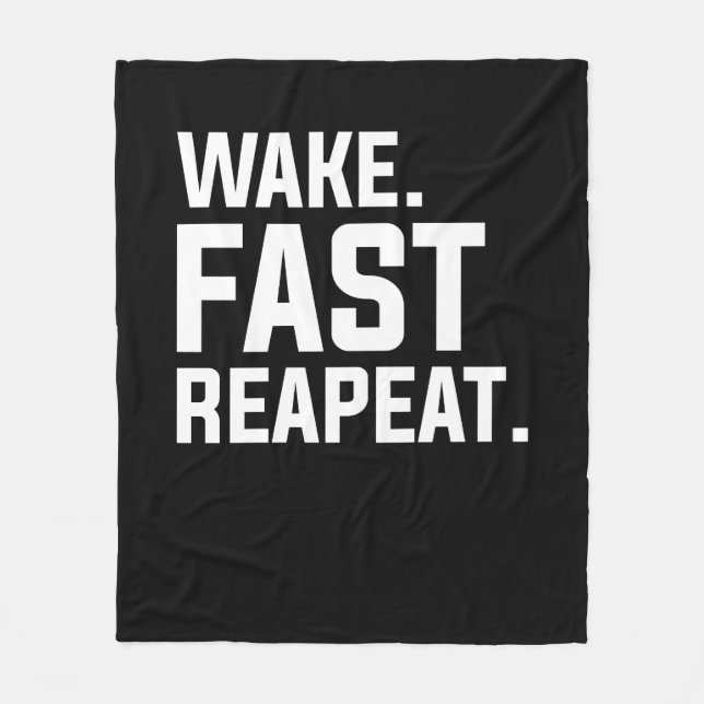 Funny Weckte Fast Repeat Graphic Sarcastic Fleecedecke (Vorderseite)