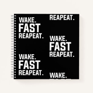 Funny Weckte Fast Repeat Graphic Sarcastic Notizbuch