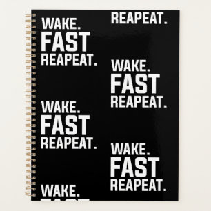 Funny Weckte Fast Repeat Graphic Sarcastic Planer