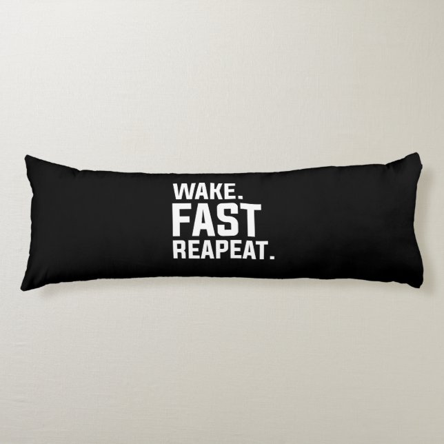 Funny Weckte Fast Repeat Graphic Sarcastic Seitenschläferkissen (Vorderseite)