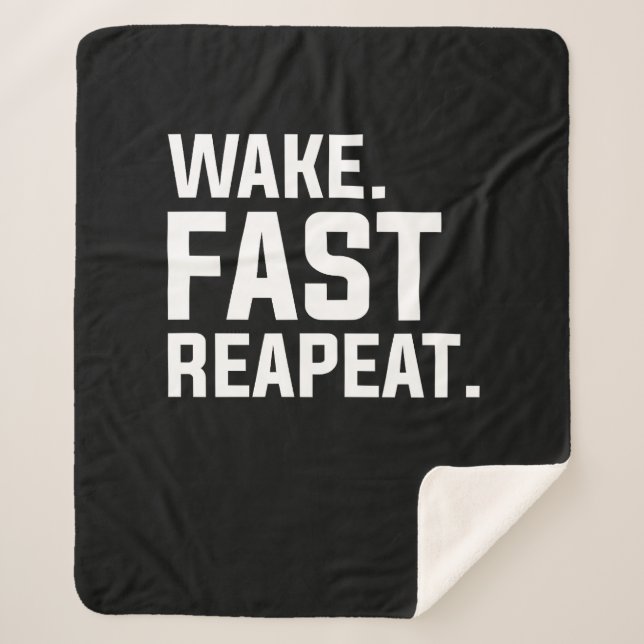 Funny Weckte Fast Repeat Graphic Sarcastic Sherpadecke (Vorderseite)