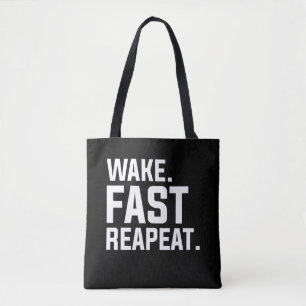 Funny Weckte Fast Repeat Graphic Sarcastic Tasche