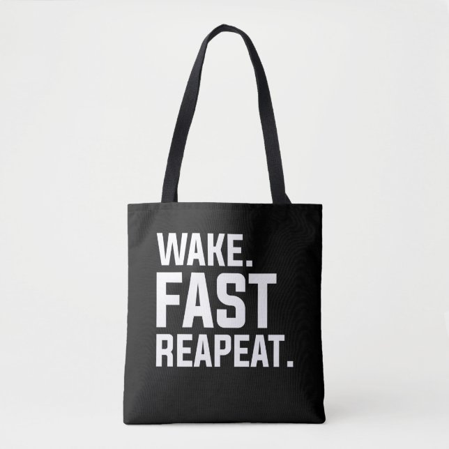 Funny Weckte Fast Repeat Graphic Sarcastic Tasche (Vorderseite)