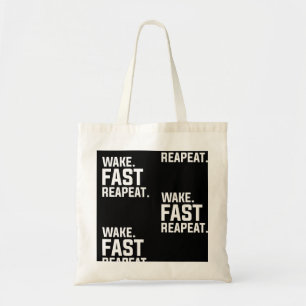 Funny Weckte Fast Repeat Graphic Sarcastic Tragetasche
