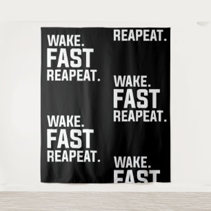 Funny Weckte Fast Repeat Graphic Sarcastic Wandteppich