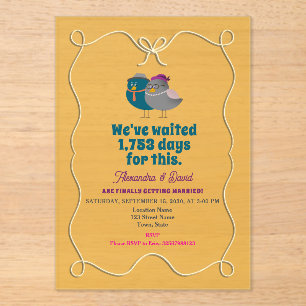 Funny Wedding Acrylic Einladungen