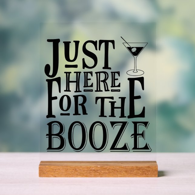 Funny Wedding Bar Acrylschild (Neutral)