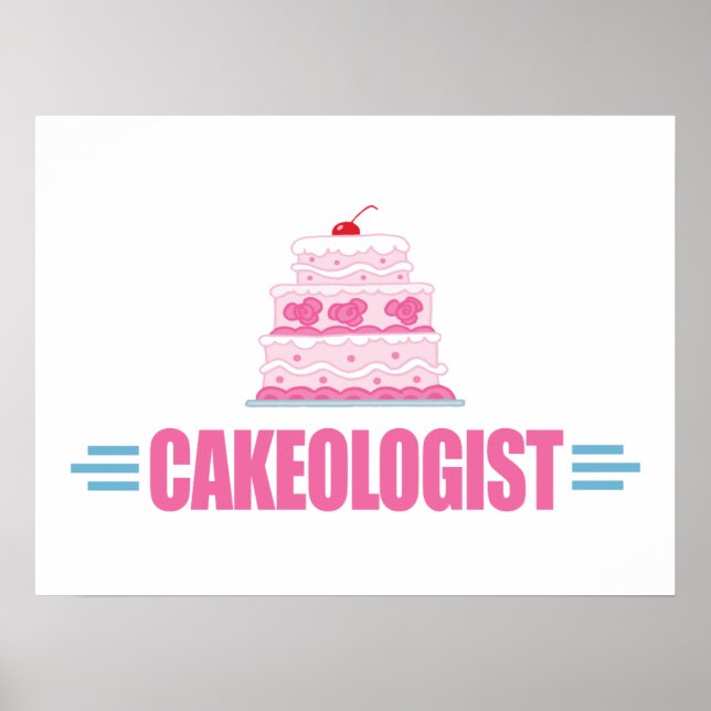 Funny Wedding Cake Lover Poster (Vorne)