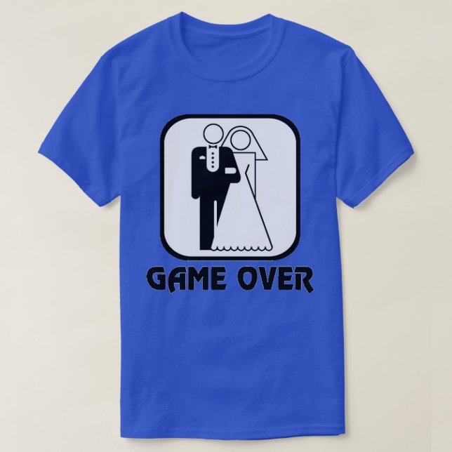 Funny Wedding Game Over T-Shirt (Design vorne)