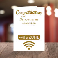 Funny wedding Gratulationen WiFi Pun Hochzeit