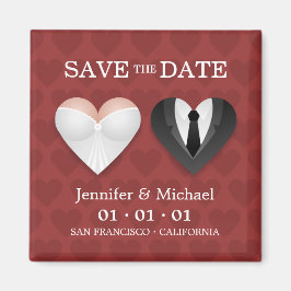 Funny Wedding Hearts - Speichern Sie den Date Magn Magnet