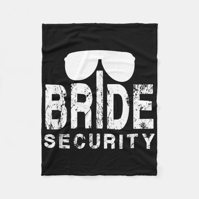 Funny Wedding Party Gift Bridge Security Ring Bear Fleecedecke (Vorderseite)