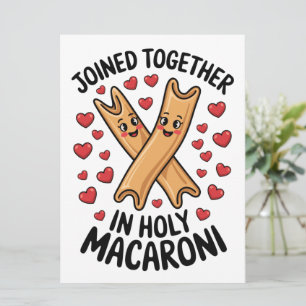 Funny Wedding Pasta Verlobung vereint Karte