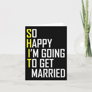 Funny Wedding Sarcastic Groom Bridge Verlobung Wed Karte