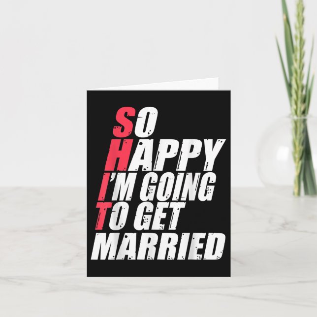 Funny Wedding Sarcastic Groom Bridge Verlobung Wed Karte (Vorderseite)