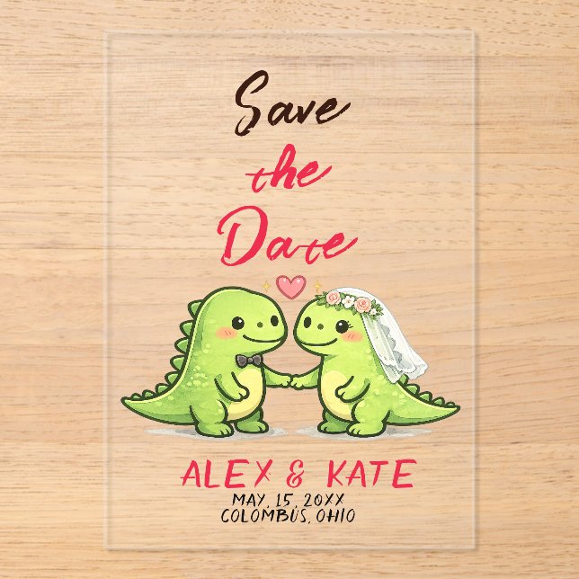 Funny Wedding Save the Date  Acryleinladungen (Vorderseite)