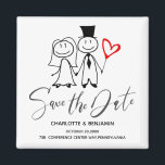 Funny Wedding Save the Date Magnet<br><div class="desc">Funny Wedding Save the Date Magnet hat lustiges niedliches Paar und eine Textvorlage.Bitte klicken Sie auf die Schaltfläche Personalisieren, um es mit Ihrem Text oder Namen.Bitte besuchen Sie meinen Shop " loveyouart" für andere oder ähnliche Designs. .</div>