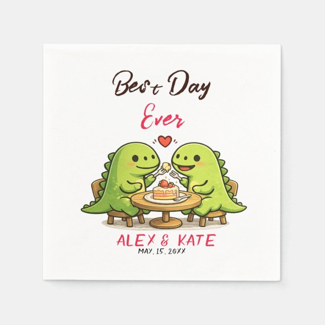 Funny Wedding Save the Date  Serviette (Vorderseite)