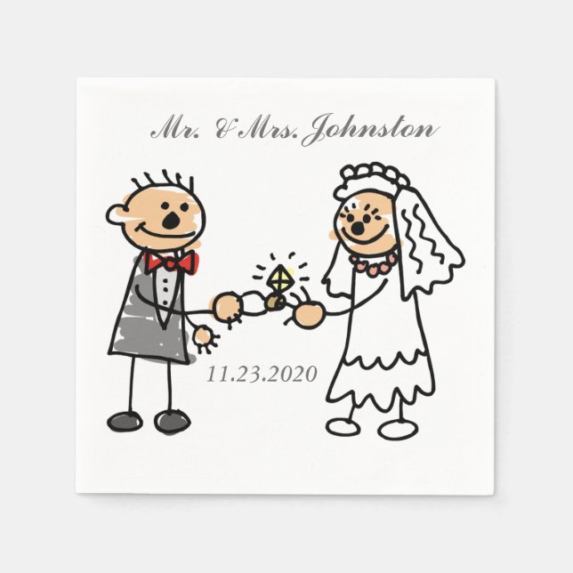 Funny Wedding Serviette (Vorderseite)