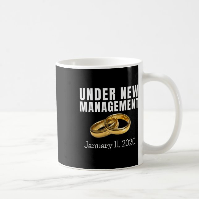 Funny Wedding Verlobung Gift Bride Groom Januar Kaffeetasse (Rechts)