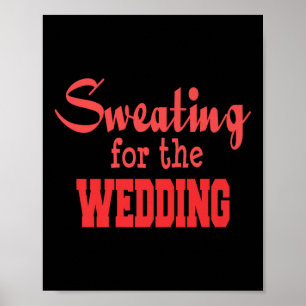 Funny Wedding Workout Premium - Bride Groom Marria Poster