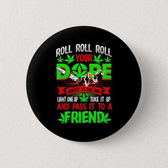 Funny Weed T Lover Roll Joint Friend Smoking Short Button (Vorderseite)