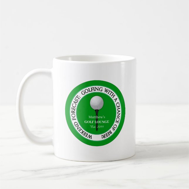 Funny Weekend Golf Lounge / Bar Coffee Cup Tasse (Links)