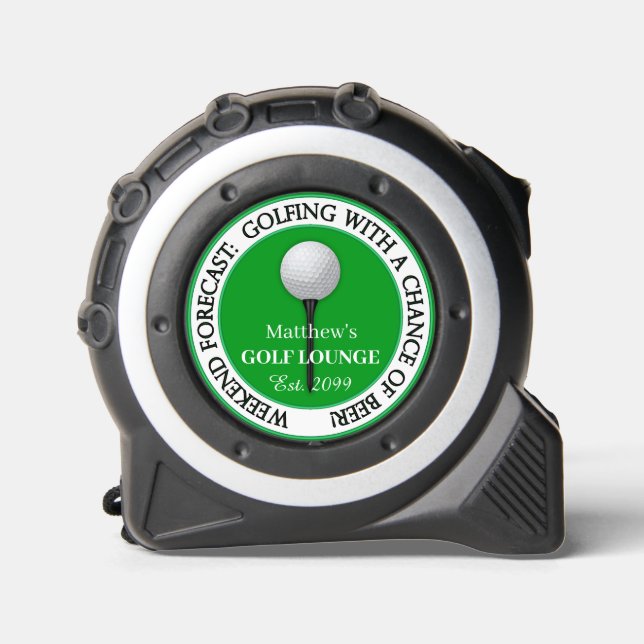 Funny Weekend Golf Lounge Tape Measure Maßband (Vorderseite)