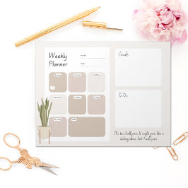 Funny Weekly Planer mit Pflanze Notizblock