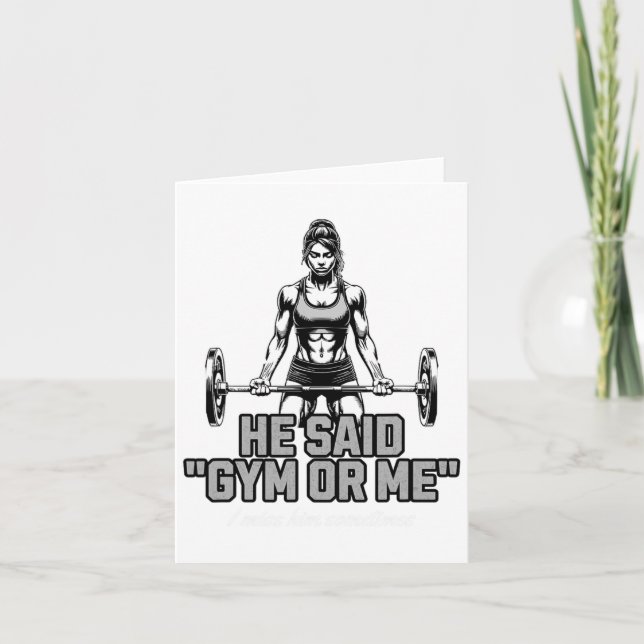 Funny Weighraft Bodybuilding Sprichwort für Frauen Karte (Vorderseite)